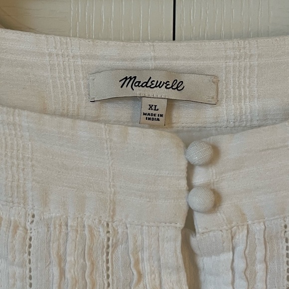 Madewell Puff Sleeve Drawstring Waist Dress - Picture 3 of 7